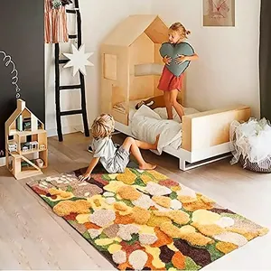 Moss Area Rugs, Home Decorative Large Moss Rug Soft Shag Bedroom Living Room Carpet Non Slip Cozy Plush Kids Rug for Kids Playing Room Nursery Room Dorm Room Class Room 79''×55''