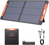 ZOUPW 100 Watt Portable Solar Panel for Power Station,Camping Essentials, 20V Foldable Solar Panel with Solar Angle Guide, 23.5% High Efficiency IP67 Waterproof 2 Kickstands for Camping RV Blackout