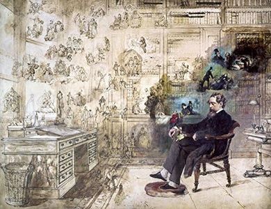 Charles Dickens (1812-1870) Nenglish Novelist Dickens Dream Unfinished Oil Painting By Robert William Buss 1870S Poster Print by (18 x 24)