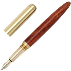 Gullor Handcrafted Rosewood Fountain Pen, Smooth and Easy Writing for Signature, Medium Nib, Red Wood