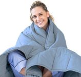 Luna Weighted Blanket for Adults | Individual Use| 5.5kg - 122x183cm - Single Size Bed | 100% Oeko-Tex Certified Cooling Cotton & Glass Beads | Heavy Cool Weight | Granite Blue
