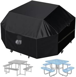 Square Picnic Table Cover with Bench Covers for 46 Inch Outdoor Dining Sets