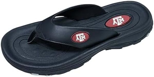 ZORIZ Collegiate Series Golf Sandal Black, Texas A&m 8