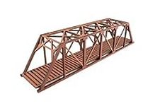 War World Scenics Single Track Red Railroad Girder Bridge 400mm – OO/HO Model Railway Diorama