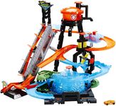 Hot Wheels Ultimate Gator Car Wash ,manual crank elevator, crazy track, water tower, whirlpool dunk tank, and 1 Colour Shifters car, FTB67