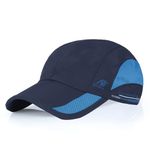 Aavjo Quick Dry Baseball Cap Hat Topi for Men Women l Beach Cricket Sports Running Cap (Blue)