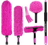 15 Foot Dusters for Cleaning, Duster with Extension Pole 7-15ft, 12 PCS Microfiber Feather Duster Used for Cleaning Ceiling Fan,High Window, Sofa, Cobweb Duster for Women