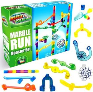 Marble Genius Marble Run Booster Set - 30 Pieces Total (10 Action Pieces Included), Construction Building Blocks Toys for Ages 3 and Above, with Instruction App Access, Add-On Set, Original