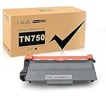 v4ink Compatible Toner Cartridge Replacement for Brother TN-750 TN750 TN-720 High Yield Toner Black for Brother hl-5470dw hl-6180dw HL-5450dn dcp-8110dn mfc-8710dw mfc-8950dw Printer, 1 Pack