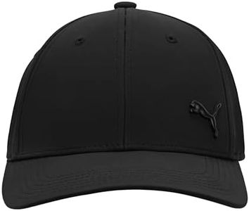 PUMA Evercat Alloy Stretch Fit Cap, Black/Black, Large-X-Large