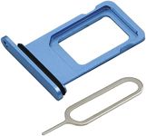 MMOBIEL SIM Card Slot Tray Holder Replacement Compatible with iPhone 13-6.1 inch - 2021 - Incl. Rubber Gasket and Sim Pin - Blue