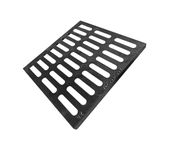 Natotela Ductile Iron Driveway Drain Grate-20x20 Inches Durable Heavy Duty Metal Trench Drain Grates, Cast Iron Channel Drainage Grate for Garage Sewer Outdoor Driveway Parking Lot Concrete Floor