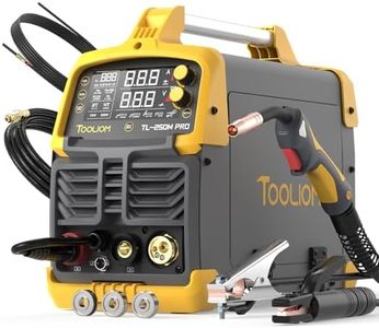 TOOLIOM Aluminum MIG Welder with Pulse 250A 110V/220V Dual Voltage 5 in 1 Multifunctional Welding Machine Gas/Gasless Flux MIG/Lift TIG/Stick/Spool Gum with LCD Digital Display