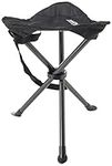 Regatta Unisex Adult Ternio Lightweight Folding Tripod Camping and Hiking Stool - Black, One Size