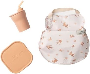 Miniware Eco Explorer Set with Catch & Cover Bib, 1-2-3 Sip! Cup, Snack Bowl | Promotes Self-Feeding (Golden Harvest)
