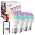 Sengled Smart Light Bulbs, Alexa Light Bulb No Hub Required, Smart Bulbs That Work with Alexa & Google Home, A19 RGB olor Changing Light Bulb High CRI >90, 800LM 60W Equivalent, 4 Pack