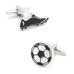 The Tie Hub Quirky Cufflinks For Men (Football Shoe & Ball)