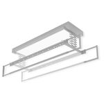 Zureni Electric Clothes Drying Rack Stainless-Steel Ceiling Mounted Wireless Hanger Cloth Dryer with Remote Control Operation and Big Screen Lighting (Length -120 cm Single Function)