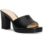 Jessica Simpson Women's Elyzza Slip on Platform Sandal Heeled, Black, 9