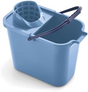Mery | Cubo Rectangular con Escurridor | Cubo para Fregona | Polipropileno | 12L | Azul | Medidas: 23x37x29 cm