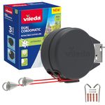 Vileda Dual Cordomatic Retractable Washing Line, 30m (2 x 15m Clothes Line)