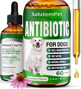 Dog Antibiotics for Infections, Cough, & Itching | Natural Antibiotics for Dogs for All Ages to Promote Wound Healing | Dog UTI Treatment and Tooth Infection Treatment | Chicken Flavor | 2 Oz