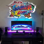 TOARTI 3D Game Wall Decals,Gaming Wall Stickers for Boys Room Gamer Zone Sticker Video Gaming Wallpaper for Kids Playroom Decor