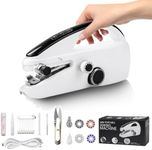 Handheld Sewing Machine Cordless – Portable Mini Handheld Sewer, Pocket Sewing Machine for Quick Repairs, Handy Stitch, Travel Stitch Sew Quick, Home & DIY Fabric (Black)