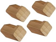 Comfify Set of 4 Bamboo Wall Hooks for Hanging Coats, Hats, Towels and More - Wall Mount Hooks for Hallway or Bathroom - Heavy Duty Wall Hooks