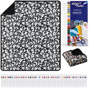 Halloween Washable Coloring Blanket Kit-48-Color Markers for Kids & Adults