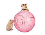 Sage Square Hamster Ball, Exercise Ball with Clip-in Lid, Durable Plastic, Provides Fun, Entertain, for Dwarf Hamster, Rat, Chinchilla, Gerbil, Guinea Pig (12 cm) (Pink)