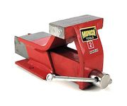 Homdum Steel Bench Vice munish Heavy Duty Professional Fixed Base Fabricated All Steel Welded Construction Screw Type Clamping Tool Jaw Width 3inch 80mm