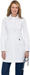 KOI Classics Women's Geneva with Contrast 35¾ Lab Coat Small White