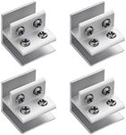 4 Pack Aerometal Glass Clamp, Adjustable Glass Shelf Bracket, Glass Connector, 90 Degrees, 9-12mm Glass