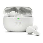 JBL Wave Beam In-Ear Wireless Earbuds with IP54 and IPX2 Waterproofing, Hands-Free Calling and 32-Hour Battery Life, White