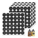 Spice Jar Labels, 180 Pcs Kitchen Jar Stickers, Seasoning Labels for Round or Rectangular Jars (Black)