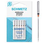 SCHMETZ Domestic Sewing Machine Needles | 5 Overlock Needles | ELx705 CF and SY 2022 | Needle Size 80/12