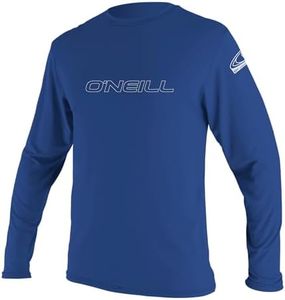 O'NEILL Wetsuits Men's Standard Basic Skins 50+ Long Sleeve Sun Shirt, Pacific, X-Large