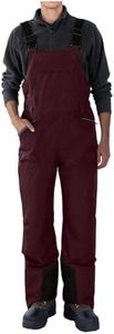 Cheyubny Mens Snow Bibs Waterproof Winter Thermal Snowboarding Pants Adjustable Straps Insulated Overalls with Pockets