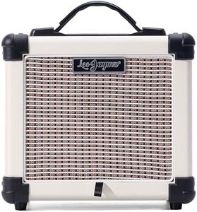Leo Jaymz 10W Electric Guitar Amplifier-Clean and Distortion Channel -2 Band Equalization and BT Play Accompaniment -Recording Studio, Practice Room, Small Courtyard (5",Beige)
