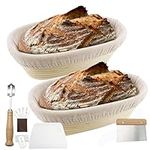 2 Pack 10 Inch Oval Bread Proofing 