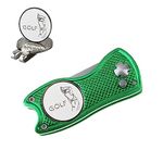 CRESTGOLF Switchblade Golf Divot Tool Golf Green Repair Pitch Fork(green)