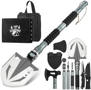 ZENHOSIT Survival Shovel with Camping Axe: Multifunctional Tactical Gear for Outdoor Adventure - 180 Degree Folding Camping Shovel Multi-Tool with Carry Pouch for Outdoor Camping Hiking