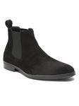 TEAKWOOD LEATHERS Men Black Suede Chelsea Boots_Sioze 45