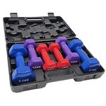 Chase Fitness 6Pcs 10kg Vinyl Coated Dumbbell Set Aerobics Ladies Workout Set