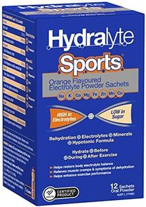 Hydralyte Sports Electrolyte Powder Orange Flavoured 12 Packs