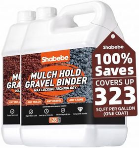Shabebe Mulch Hold for Landscaping, 2 Gallon 20X Super Hold Rock Glue Gravel Binder,100% Water-Permeable Pea Gravel Stabilizer, Pet Safe Long Lasting Mulch Stone Adhesive for Paths, Patios & Borders
