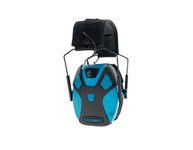 Caldwell E-Max PRO - YOUTH Neon Blue - Low Profile Electronic 23 NRR Hearing Protection with Sound Amplification - Adjustable Earmuffs for Shooting, Hunting and Range