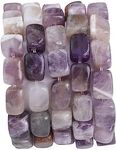 BEADIA Natural Amethyst Cuboid Stone Loose Semi Gemstone Beads for Jewelry Making 8mmx12mm 38cm/Strand