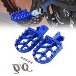 JFG RACING Dirt Bike Footpegs,Motorcycle Wide Foot Pegs Mx Foot Pedals Rests CNC With Springs for Sur Ron Light Bee CRF150F 2003-2019 CRF230F 2003-2019-Blue